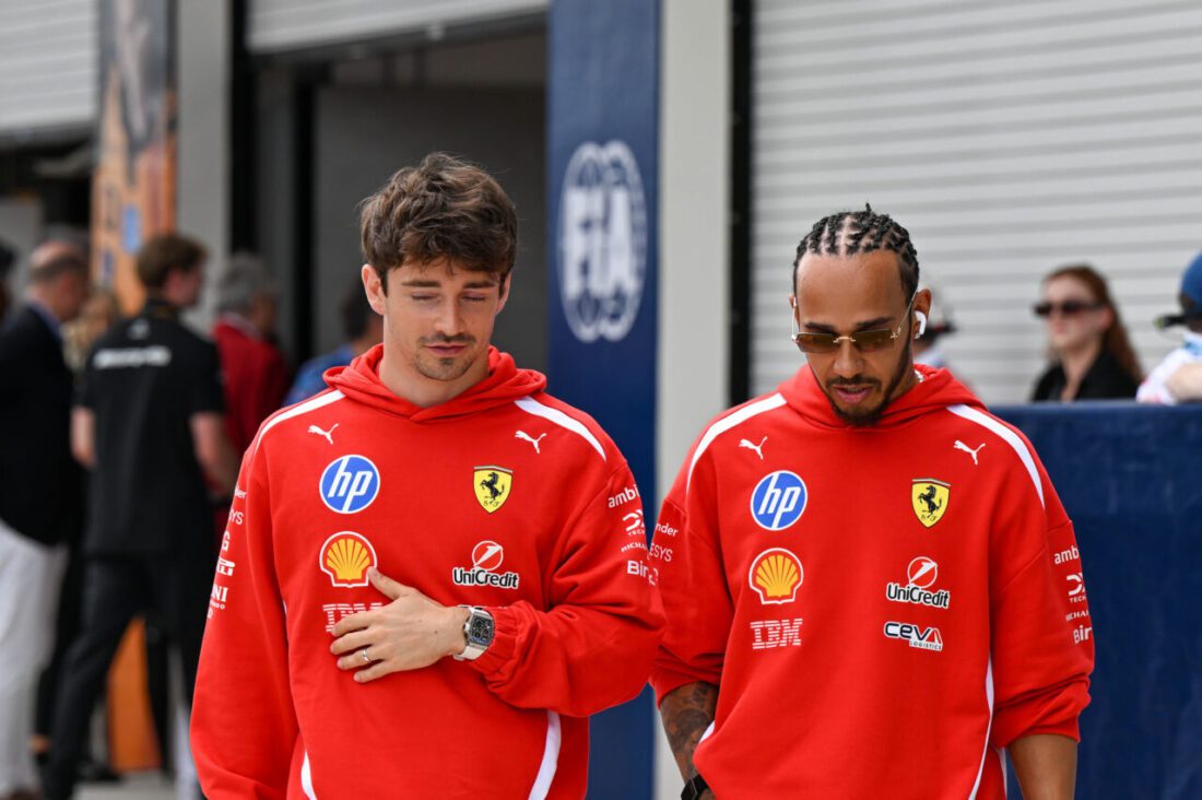 Ferrari Charles Leclerc en Lewis Hamilton